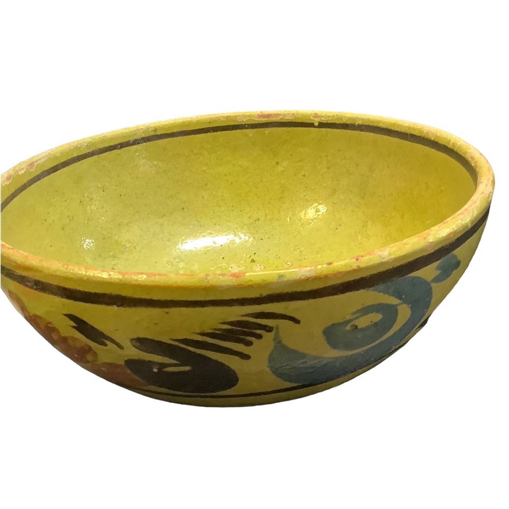 Set of three vintage Folk Pottery Bowls Mexican 50s Or Older